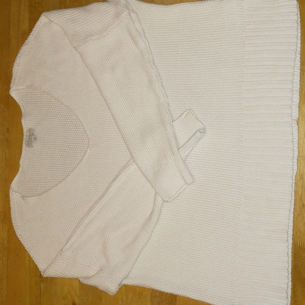 Lucky Brand XL White Cotton Blend Sweater